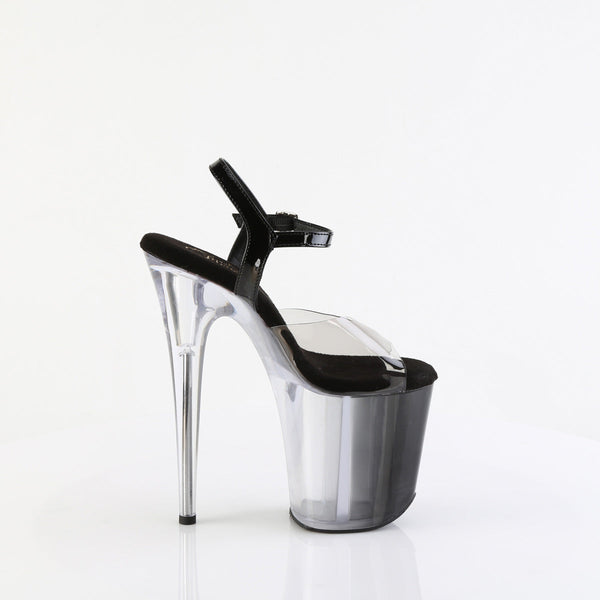 FLAMINGO-808T-1 Plateau Sandaletten Schwarz Transparent von Pleaser – Ansicht 5