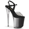FLAMINGO-808T-1 Plateau Sandaletten Schwarz Transparent von Pleaser