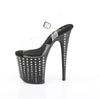 FLAMINGO-808TDRS Plateau Sandaletten Schwarz Lack Strass von Pleaser – Ansicht 3