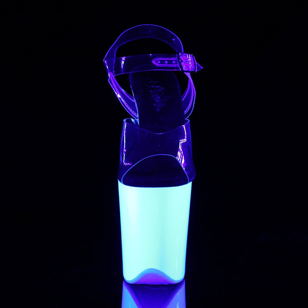 FLAMINGO-808UV Plateau Sandaletten Weiss UV von Pleaser – Ansicht 2