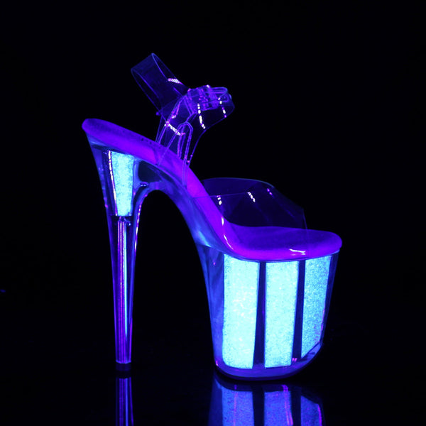 FLAMINGO-808UVG Plateau Sandaletten UV Schwarzlicht von Pleaser – Ansicht 5