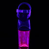 FLAMINGO-808UVT Plateau Sandaletten Hot Pink UV von Pleaser – Ansicht 2