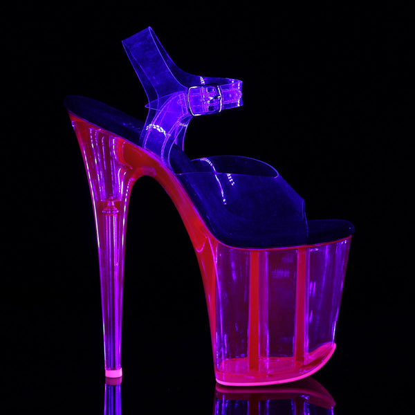 FLAMINGO-808UVT Plateau Sandaletten Hot Pink UV von Pleaser – Ansicht 5