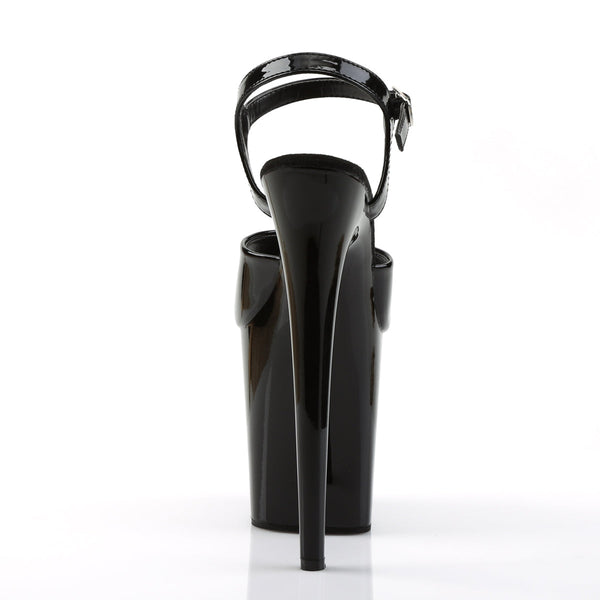 FLAMINGO-809 Plateau Sandaletten Schwarz Lack von Pleaser – Ansicht 4