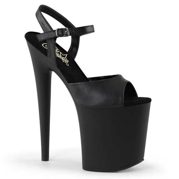 FLAMINGO-809 Plateau Sandaletten Schwarz Matt von Pleaser