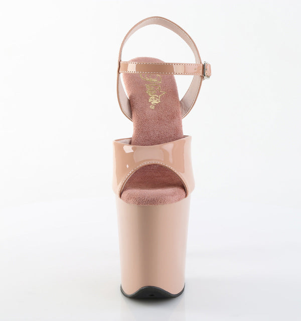 FLAMINGO-809 Plateau Sandaletten Beige von Pleaser – Ansicht 2