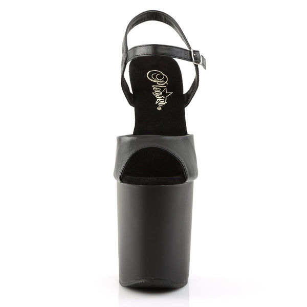 FLAMINGO-809 Plateau Sandaletten Schwarz Matt von Pleaser – Ansicht 2