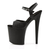 FLAMINGO-809 Plateau Sandaletten Schwarz Matt von Pleaser – Ansicht 3