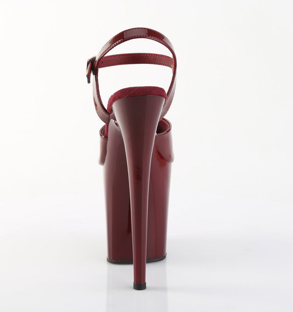 FLAMINGO-809 Plateau Sandaletten Dunkelrot von Pleaser – Ansicht 4