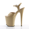 FLAMINGO-809 Plateau Sandaletten Beige Beige von Pleaser – Ansicht 3