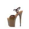 FLAMINGO-809 Plateau Sandaletten Braun Lack von Pleaser – Ansicht 3