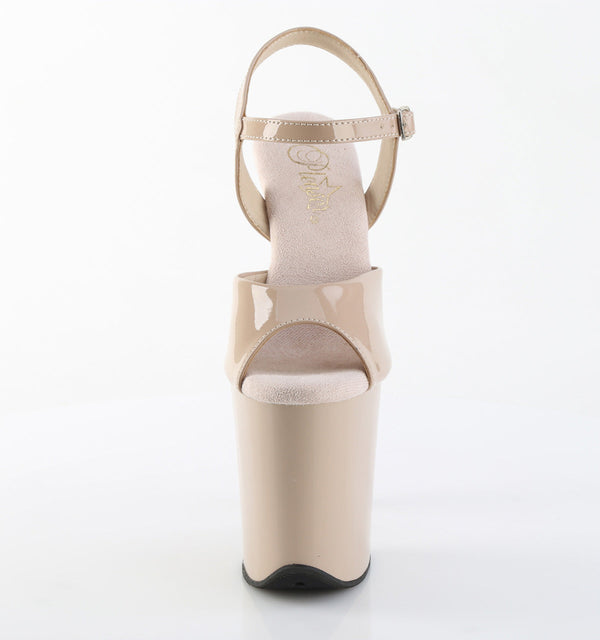 FLAMINGO-809 Plateau Sandaletten Beige von Pleaser – Ansicht 2