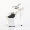 FLAMINGO-809 Plateau Sandaletten Silber Chrom von Pleaser – Ansicht 3