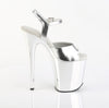 FLAMINGO-809 Plateau Sandaletten Silber Chrom von Pleaser – Ansicht 5