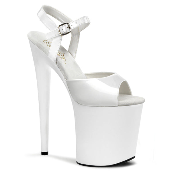 FLAMINGO-809 Plateau Sandaletten Weiß von Pleaser