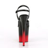 FLAMINGO-809BR-H Plateau Sandaletten Schwarz Rot von Pleaser – Ansicht 4