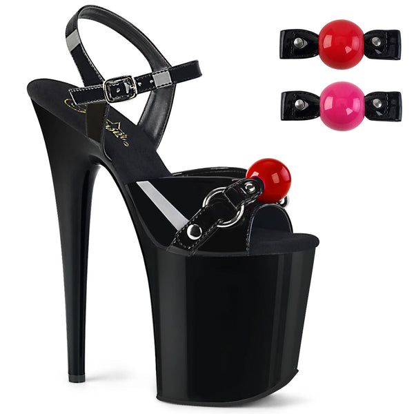 FLAMINGO-809GB Plateau Sandaletten Domina Gag Ball von Pleaser