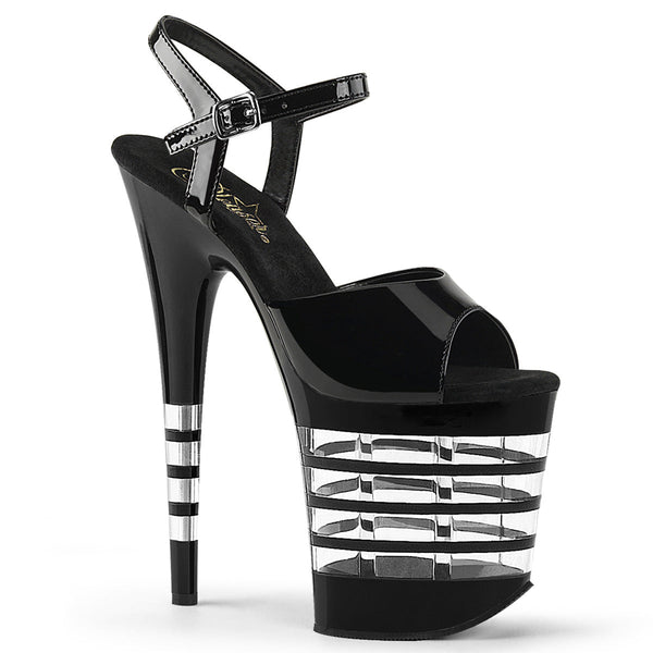 FLAMINGO-809LN Plateau Sandaletten transparent/klar von Pleaser
