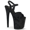FLAMINGO-809WR Plateau Sandaletten Schwarz Matt von Pleaser
