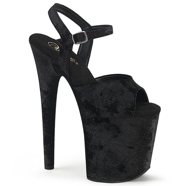 FLAMINGO-809WR Plateau Sandaletten Schwarz Matt von Pleaser