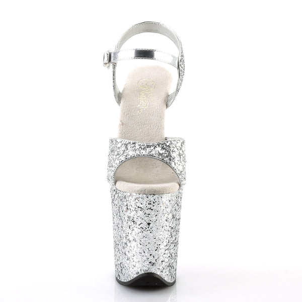 FLAMINGO-810LG Plateau Sandaletten Glitzer von Pleaser – Ansicht 2