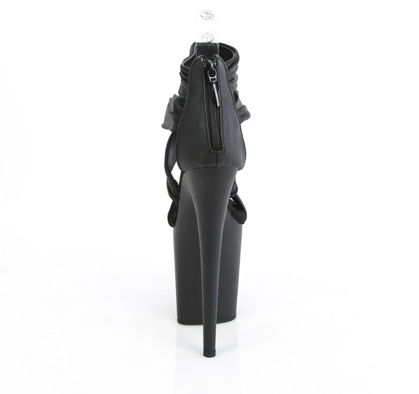 FLAMINGO-820 Plateau Sandaletten Schwarz Matt von Pleaser – Ansicht 4