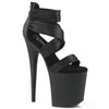 FLAMINGO-820 Plateau Sandaletten Schwarz Matt von Pleaser