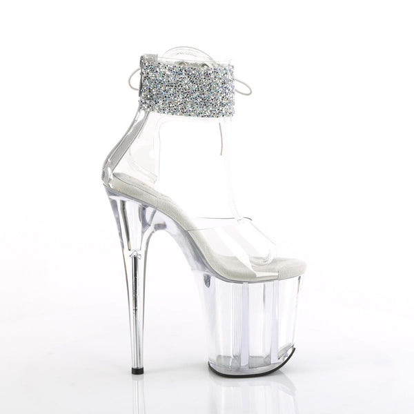 FLAMINGO-824RS-02 Plateau Sandaletten Transparent von Pleaser – Ansicht 5
