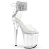 FLAMINGO-824RS-02 Plateau Sandaletten Transparent von Pleaser