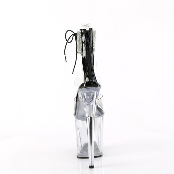 FLAMINGO-824RS Plateau Sandaletten Schwarz/Transparent von Pleaser – Ansicht 4