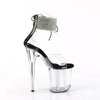 FLAMINGO-824RS Plateau Sandaletten Schwarz/Transparent von Pleaser – Ansicht 5