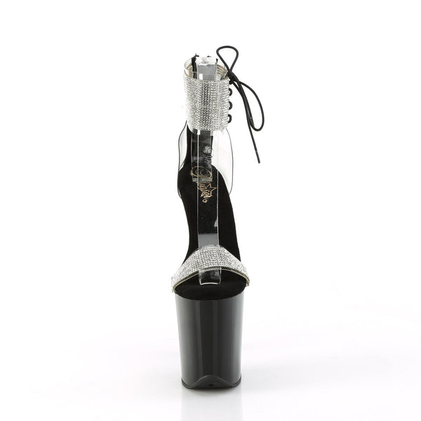 FLAMINGO-827RS Plateau Sandaletten Schwarz von Pleaser – Ansicht 2