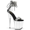 FLAMINGO-827RS Plateau Sandaletten Schwarz/Transparent von Pleaser