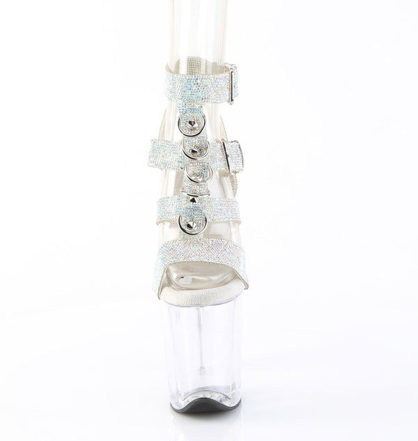 FLAMINGO-856RS Plateau Sandaletten Mehrfarbig/Transparent von Pleaser – Ansicht 2