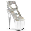 FLAMINGO-856RS Plateau Sandaletten Mehrfarbig/Transparent von Pleaser