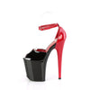 FLAMINGO-868 Plateau Sandaletten Schwarz-Rot von Pleaser – Ansicht 3