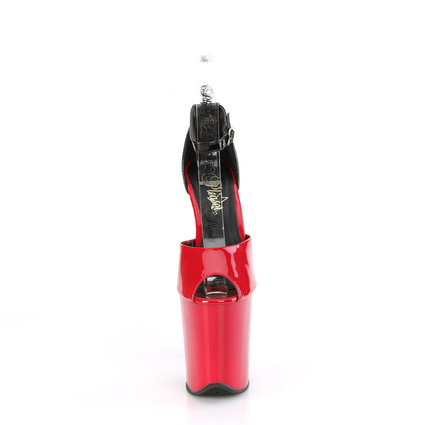 FLAMINGO-868 Plateau Sandaletten Rot/Schwarz von Pleaser – Ansicht 2