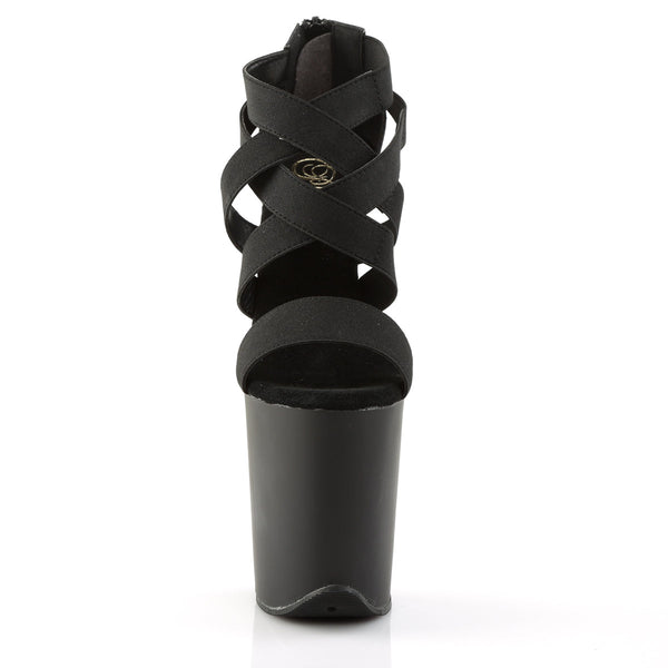 FLAMINGO-869 Plateau High Heels Sandaletten Schwarz von Pleaser – Ansicht 2