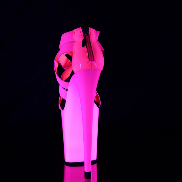 FLAMINGO-869UV Plateau Sandaletten Neon Pink UV von Pleaser – Ansicht 4