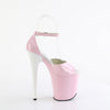 FLAMINGO-884 Plateau Sandaletten Rosa/Weiß von Pleaser – Ansicht 5