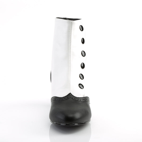 FLORA-1023 Stiefeletten Schwarz/Weiß | Bordello SALE