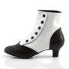 FLORA-1023 Stiefeletten Schwarz/Weiß | Bordello SALE
