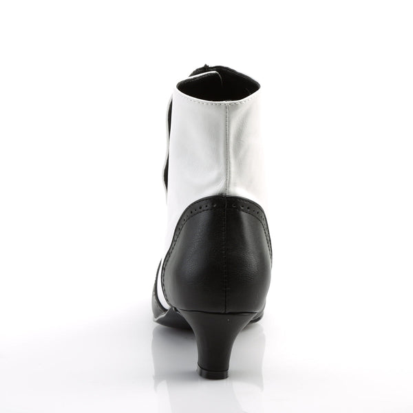 FLORA-1023 Stiefeletten Schwarz/Weiß | Bordello SALE