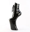 FORBIDDEN-1020 Plateau Pony Stiefeletten - Schwarz Lack von Pleaser – Ansicht 3