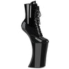 FORBIDDEN-1020 Plateau Pony Stiefeletten - Schwarz Lack von Pleaser