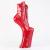 FORBIDDEN-1020 Plateau Pony Stiefeletten - Rot Lack von Pleaser – Ansicht 5