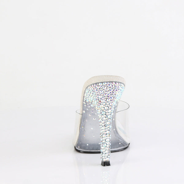 GALA-01DSP Pantoletten transparent Glitzersteine von Fabulicious – Ansicht 4