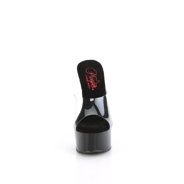 GLEAM-601 - Plateau High Heel Pantoletten - Schwarz von Pleaser – Ansicht 2
