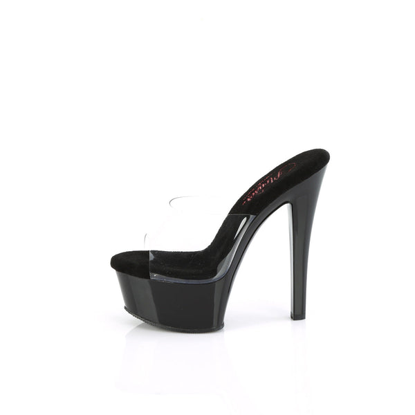 GLEAM-601 - Plateau High Heel Pantoletten - Schwarz von Pleaser – Ansicht 3