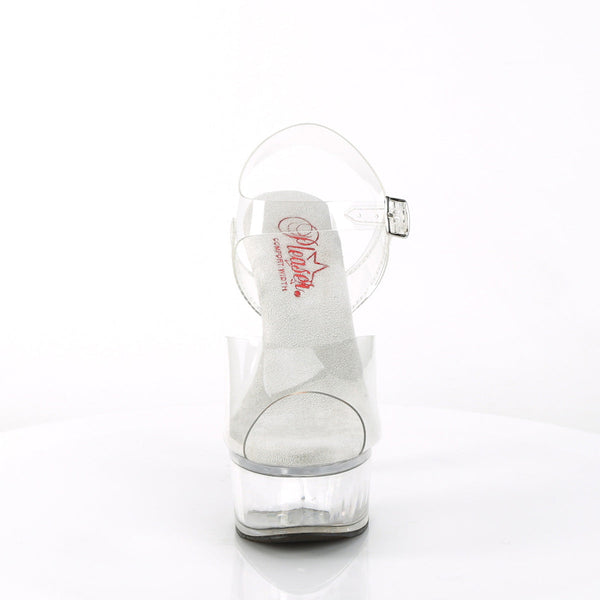 GLEAM-608 Plateau Sandaletten - Transparent von Pleaser – Ansicht 2